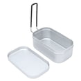 thumbnail image 1 of Aluminum Mess Tin Camping Bento Box Military Camping Cookware Kit Lunch Container Steaming Rack Set for Picnic Hiking Fishing Cooking Outdoor, 1 of 9