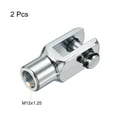 thumbnail image 3 of Unique Bargains Air Cylinder Rod Clevis End M12x1.25 Female Thread Y Connector, Silver 2 Pack, 3 of 5