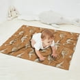 thumbnail image 2 of Brown Cartoon Dinosaurs Skeletons Pattern Blanket,Comfortable Soft Lamb Wool Throw Blanket,All Season,Warm Lightweight Blankets for Sofa Bed Couch Living Room Chair,30"x40", 2 of 4