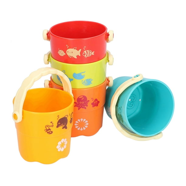 Juego de Juguetes de Construcción NikouMX 5 Uds Tazas Apilables de Colores Juguete Educativo para Niños