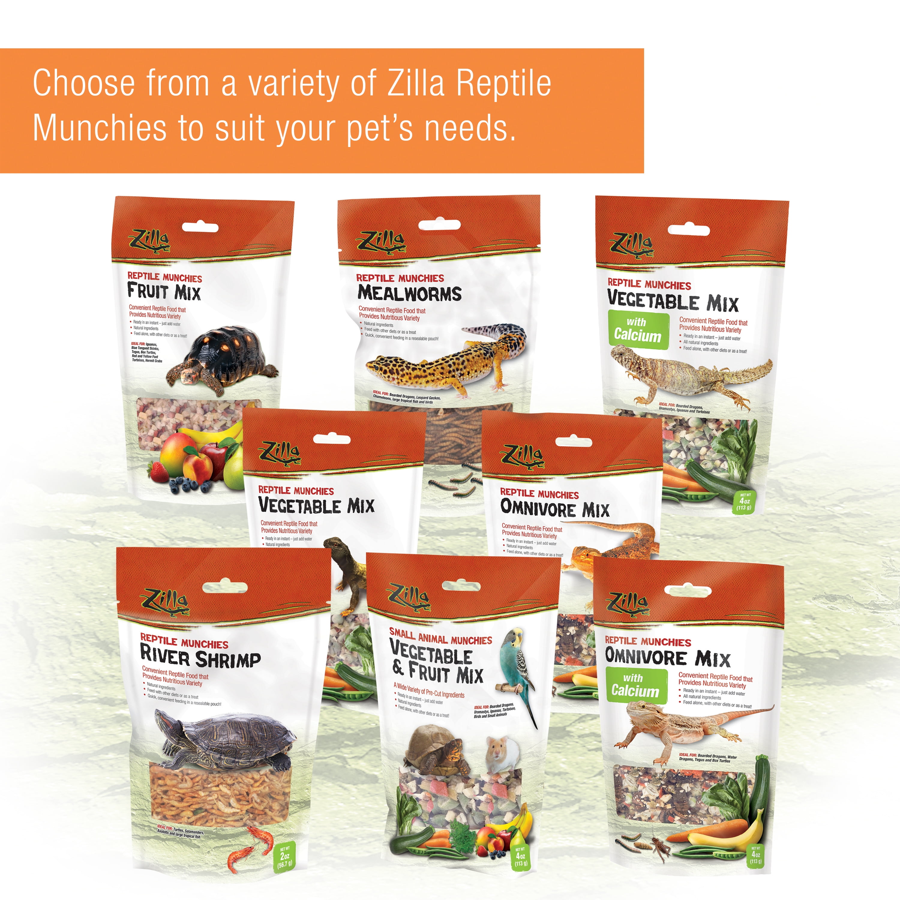 Zilla Reptile Munchies Mealworm Resealable Bag 3.75 Ounces
