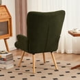thumbnail image 2 of Nursery Rocking Accent Chair Teddy Upholstered Glider Accent Chair Padded Seat with High Backrest Armchair for Living Room Green Teddy Accent chair, 2 of 5