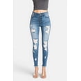 thumbnail image 6 of Kancan - Women's High Rise Button Fly Distressed Super Skinny Jeans - kc7310 with kc6192 ST, 6 of 10