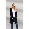 thumbnail image 3 of Tickled Teal Black Long Sleeve Pocket Cardigan, 3 of 8