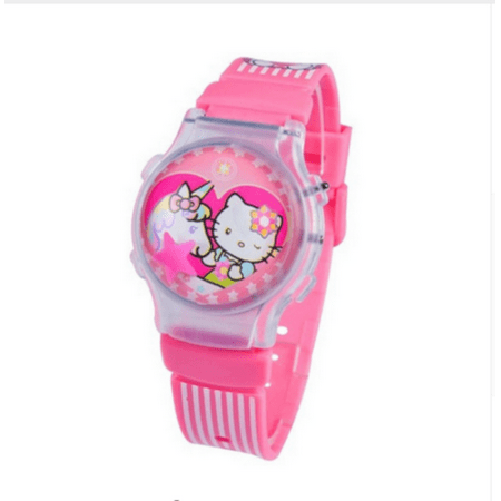 Hello Kitty Style Unicorn Flip Top Looking Star Light up Alarm Calendar (Best Looking Watches In The World)