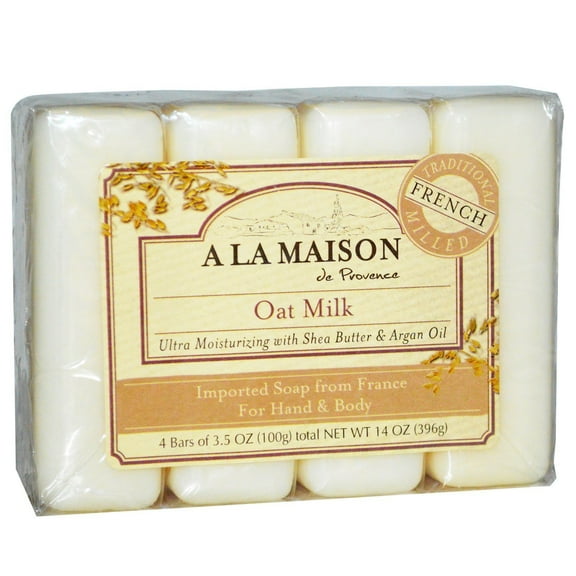 2 Pack A La Maison de Provence Hand Body Bar So ap Oat Milk 4 Bars 3.5 oz 100 g