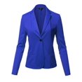 thumbnail image 1 of FashionOutfit Women's Solid Formal Single Button Up Long Sleeve Blazer Jacket, 1 of 1