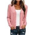 thumbnail image 3 of Lutiedan Cardigan Sweaters for Women Long Sleeve Button Down Cardigan Casual V Neck Fall Cardigan Tops,Pink, 3 of 7