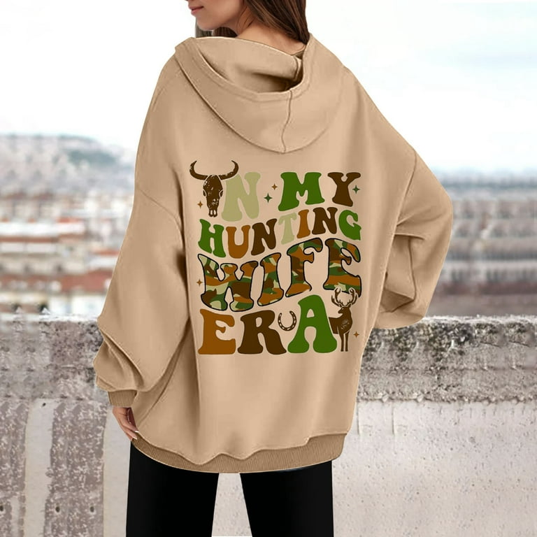 WENWU Women's Sweatshirts Hoodies Long Sleeve Pullover Sweatshirt