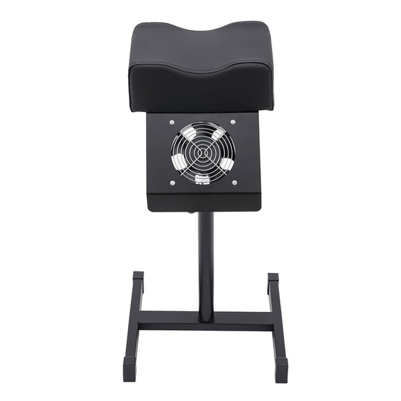 Pedicure Foot Rest, Pedicure Stool Chair with Dust Cleaning Fan, with Adjustable Height 18.9-26.7in, Manicure Nail Beauty Stool Stand,Black