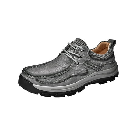 

Tenmix Mens Walking Shoes Retro Casual Shoe Lace Up Sneakers Non-slip Flats Men s Adjustable Lightweight Gray 10.5