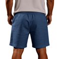 thumbnail image 5 of Mens Lounge Sweat Shorts, 7" Casual Elastic Waist Gym Workout Shorts with Elastic Waist And Drawstring Featuring Solid Color Design Navy XXXL, 5 of 5