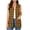 Gold, variant on Womens Plaid Open Front Sleeveless Duster Cardigans Drape Lightweight Loose Vest Coat with Pockets