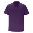 thumbnail image 5 of LODIENY Men's Polo Shirts Collared Short Sleeve Distressed Washed Button T-Shirt Athletic Golf Shirts Casual Vintage Basic Workout Tee Tops Purple XXXXL, 5 of 7