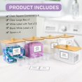 thumbnail image 4 of 4+1 Pack Laundry Room Organization Containers,Clear Laundry Pods Container,Large Laundry Detergent Powder Storage Containers with Wooden Lids & Labels,Laundry Pods Holder for Scent Booster,Powder,Pods, 4 of 7
