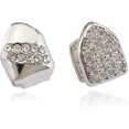 thumbnail image 1 of HAHDAXIA 2 Pcs Iced Out Diamond Teeth Grillz for Hip Hop Grills for Your Teeth Top and Bottom, Rapper Costume Cosplay Teeth Jewelry and Accessories - for Photo Video Shoots, Clubbing, 1 of 2