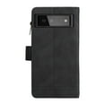 thumbnail image 5 of Feishell for Google Pixel 6 (6.4 inch) Zipper Wallet Case with Wrist Strap & Shoulder Strap,Premium PU Leather Magnetic Clasp Flip Holder Card Slots Crossbody Phone Case for Women Men,Black, 5 of 18