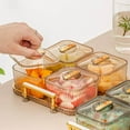 thumbnail image 3 of Assiette de Service pour Desserts, Pot à Biscuits, Bols de Service Divisés pour Restaurant Cuisine Noix Doré avec 4 Compartiments, 3 of 9