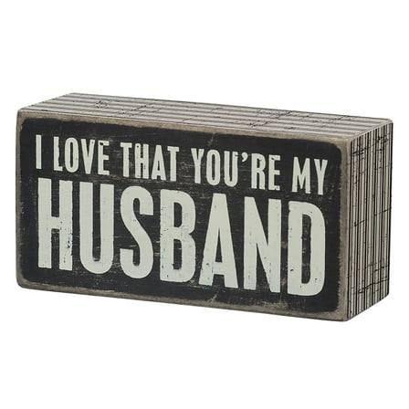 Primitives by Kathy Box Sign, 2.5-Inch by 5-Inch, My Husband
