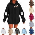 thumbnail image 4 of BangWanChi Women's Halloween Printed Hoodies Casual Long Sleeve Blouse Hooded Sweatshirts Top, 4 of 4