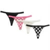 Smart and Sexy - Stretch Satin and Lace Thong Panties, 4-Pack