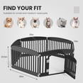 thumbnail image 3 of Demi Bonn 24" Dog Playpen 7-Panel Adjustable Folding Portable Pet Fence for Small to Medium Dogs Indoor Outdoor Use, Black, 3 of 7