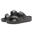 thumbnail image 1 of Weestep Essential lightweight double buckle slip-on flat adjustable women’s men’s sandals(Charcoal, W6-6.5/M4-4.5), 1 of 7