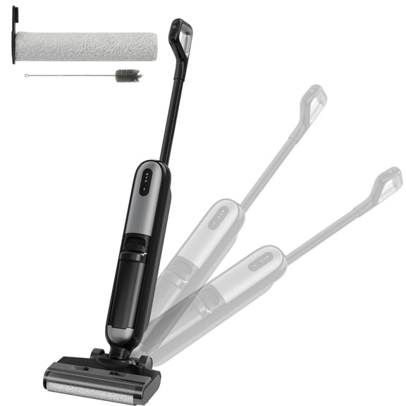 EDX Cordless Wet Dry Vacuum Floor Cleaner, Power Modes for Hardwood & Carpet, Smart Self-Cleaning & Dual Tank System