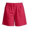 thumbnail image 6 of Arlun Women's Summer 2 Piece Outfits Dressy Button down V-Neck Sleeveless Vest Top and Loose Shorts with Pockets Simple Solid Color Work and Leisure Matching Sets 2026 Red L, 6 of 7