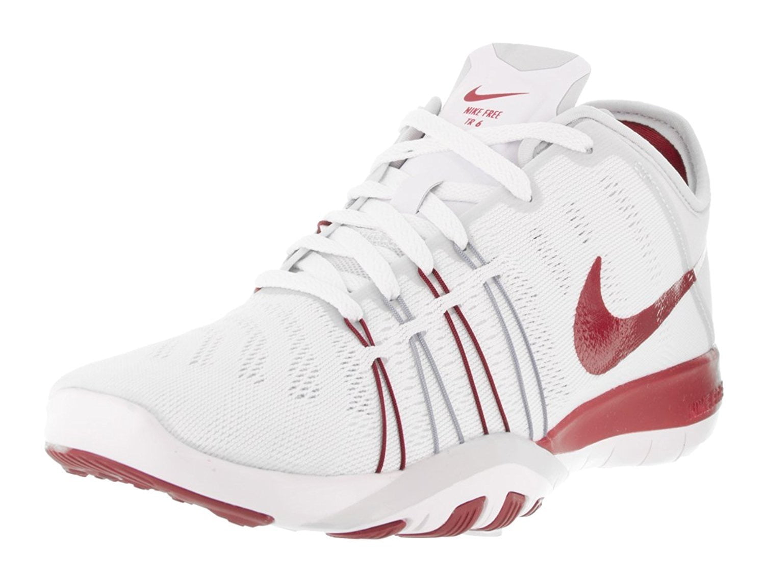 nike red and white women's shoes