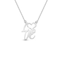 Personalized LOVE Name Necklace in Sterling Silver by Jewlster