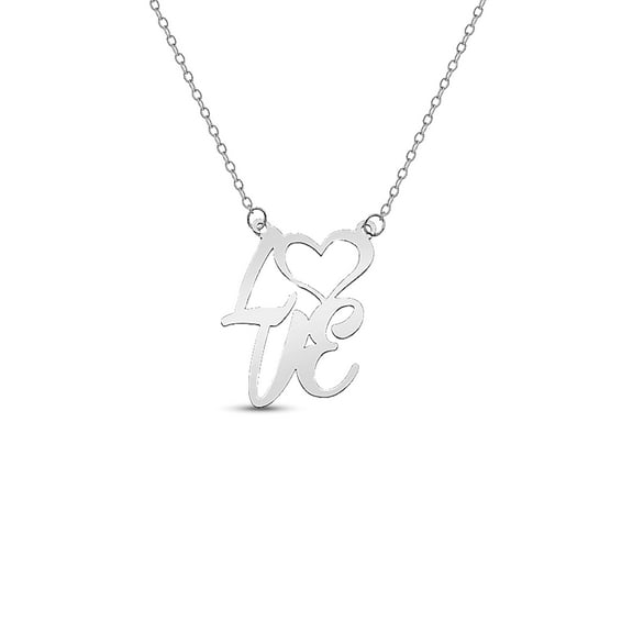 Personalized LOVE Name Necklace in Sterling Silver by Jewlster