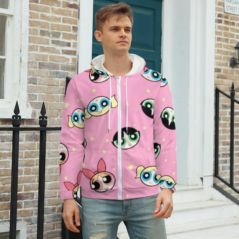 The Powerpuff Girls Zip Up Hoodies Unisex Realistic 3D Print