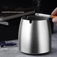thumbnail image 3 of Outdoor Ashtray With Lid Smokeless Stainless Steel Ash Trays Covered Windproof, 3 of 4