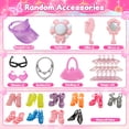 thumbnail image 3 of Chuvikid 79 Pcs Doll Clothes and Accessories Including Hat,Princess Dress,Fashionable Dress,Top,Pants,High Heels and Various Other Accessories for 11.5 inch Doll,Doll Closet Toys for Girl Gift Ages 3, 3 of 8
