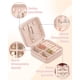 thumbnail image 4 of 24Pcs Organizadora de Joyero de Viaje,Portátil Alhajeros Joyeria Mujer,Mini Joyero de Viaje para Mujer de PU con Compartimentos para Anillos, Pendientes, Collares, Pulser(Rosa), 4 of 9