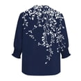 thumbnail image 4 of Jsaierl Cardigans for Women 3/4 Sleeve Casual Button Down Open Front Shirts Trendy Print Ladies Blouses Flowy Loose Fit Tunic Tops S-2XL, 4 of 5