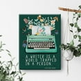 thumbnail image 3 of Writer Wall Art a Writer is a World Trapped in a Person Canvas Painting Prints for Home Wall Decor Framed Reading Books Artwork Gifts(12x15 Inch), 3 of 5