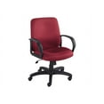 thumbnail image 1 of Safco Poise Executive Mid Back Seating - Chaise - Accoudoirs - en Forme d'Anneau - Pivotante - polyester - Bordeaux, 1 of 2