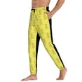 thumbnail image 3 of Kdxio Gold Pineapple Pattern Joggers,Sweatpants for Men with Pockets-Medium, 3 of 5