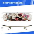 thumbnail image 3 of Complete Skateboards for Beginners,7 Layer Canadian Maple Double Kick Deck,31''Pro Cruiser Human Skate Board, 3 of 5
