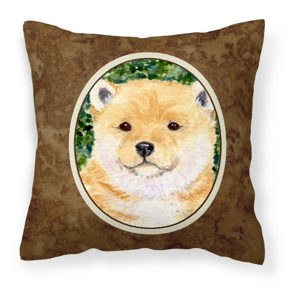 Carolines Treasures SS8726PW1414 Shiba Inu Fabric Decorative Pillow, 14Hx14W, multicolor