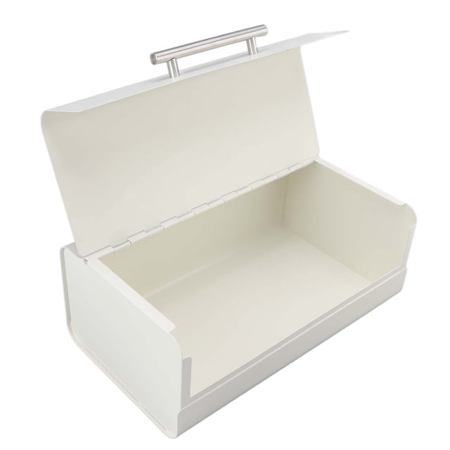 Bread Storage, Large Capacity Bread Bin, Countertop Storage Container, Bread Box, Bread Holder, Bread Container, Corner Bread Box with Clamshell Door Design for Loafs Biscuit Snack