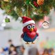 thumbnail image 5 of Colgante acrílico creativo con forma de gallo y pollo para árbol de Navidad, llavero para interior de coche, decoración, regalo de Navidad, 5 of 5