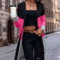 thumbnail image 4 of Suéter de punto con cuello en V para mujer, estilo europeo y americano, con contraste de primavera y otoño, 4 of 6