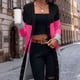 thumbnail image 4 of Suéter de punto con cuello en V para mujer, estilo europeo y americano, con contraste de primavera y otoño, 4 of 6