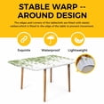 thumbnail image 4 of Sage Green Gradient Table Cloths for 6 Foot Rectangle Tables, Abstract Polka Dots Vintage Modern Art Patio Waterproof Elastic Fitted Tablecloths, Washable Rectangular Table Cover for Camping, 4 of 8