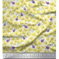 thumbnail image 2 of Soimoi Cotton Duck Fabric Flower Watercolor Print Sewing Fabric Yard 42 Inch Wide, 2 of 3