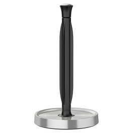 Totally Kitchen Paper Towel Holder Simple Tear Standing Paper Towel Dispenser Heavy Duty Metal Construction Fits All Size Rolls Chrome Walmart