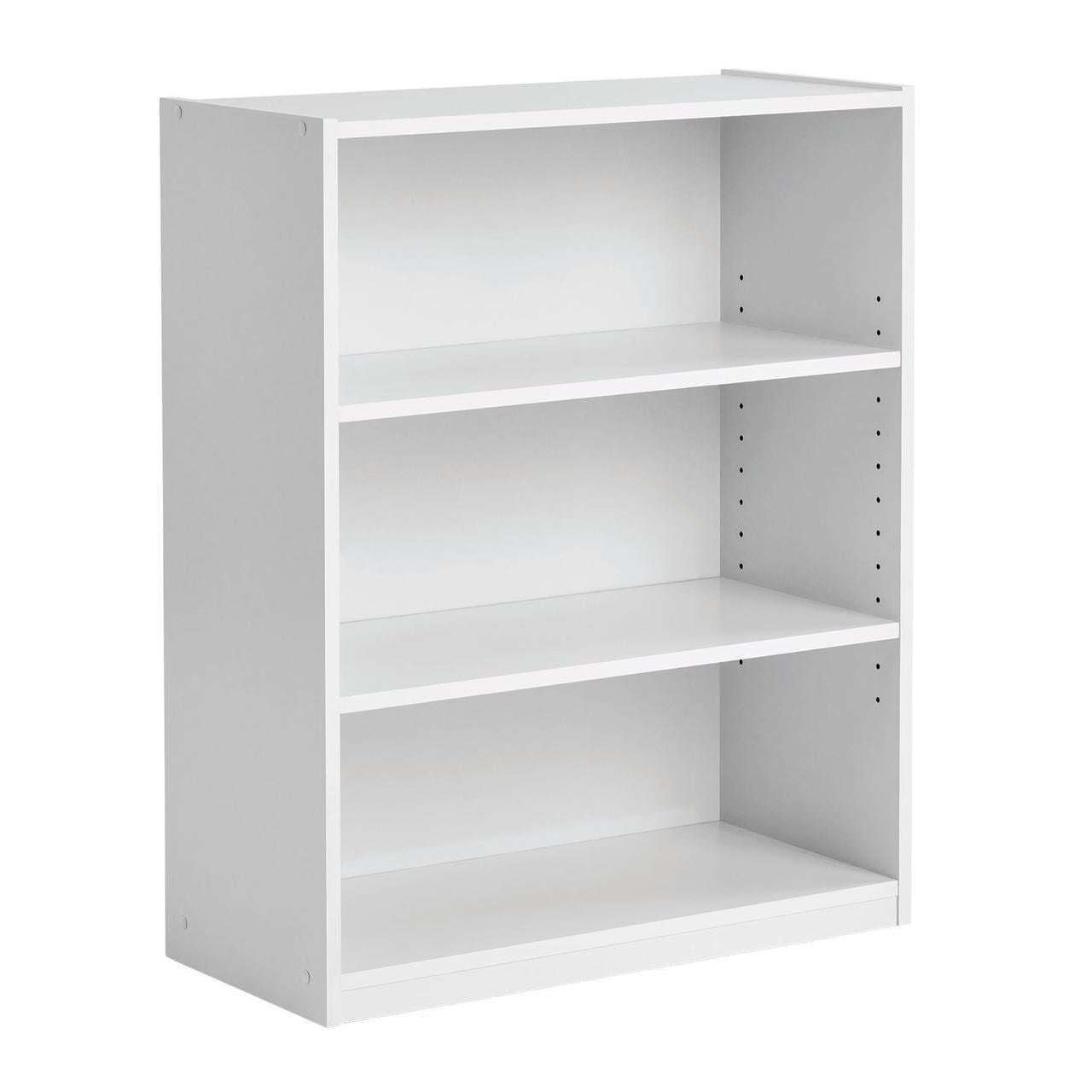 Mainstays 3Shelf Bookcase with Adjustable Shelves, White  (图5)